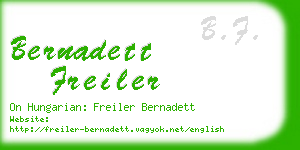 bernadett freiler business card
